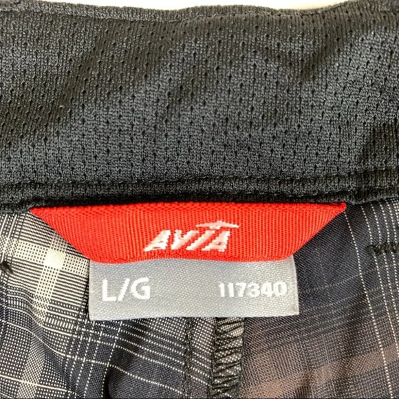 Avia Black and Gray Plaid Athletic Shorts - Picture 4 of 10